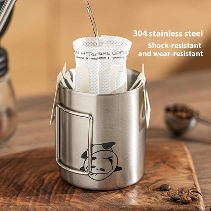 0085#Outdoor Portable Home Stainless Steel Folding Cup