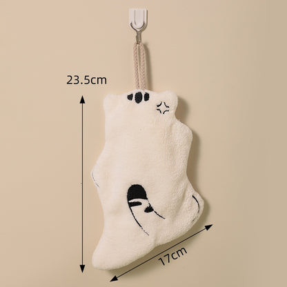 0087#Hand-wiping Small Tower Cute Cat Hand Towel Bathroom Kitchen Hanging Towel