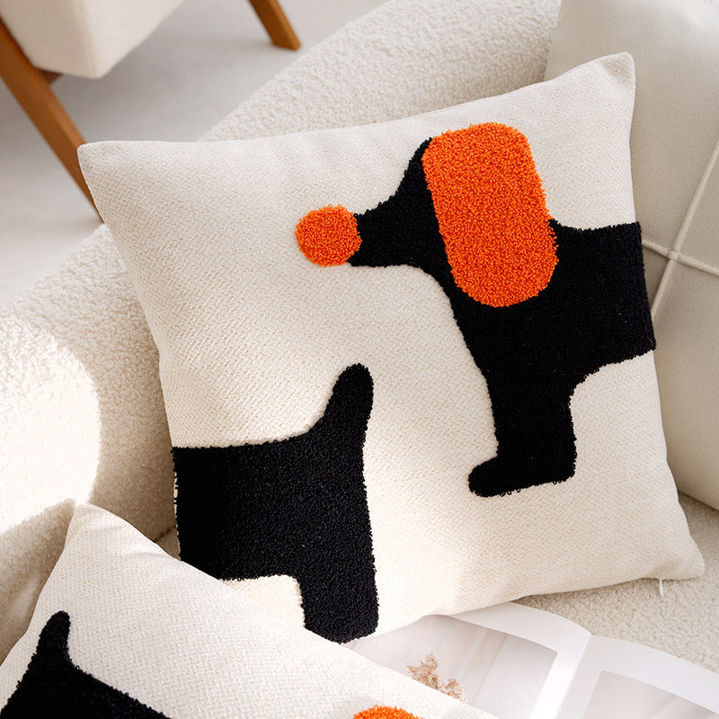 010#Modern Simple Cartoon Dog Pillow Cover Pillow