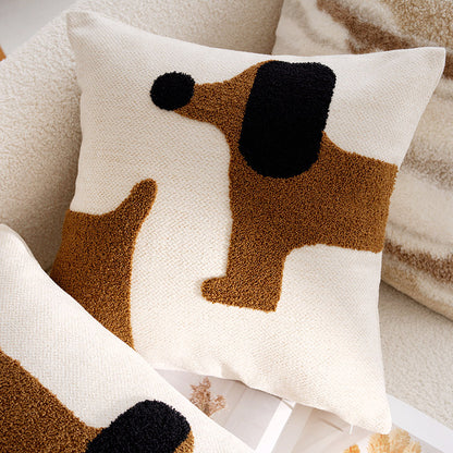 010#Modern Simple Cartoon Dog Pillow Cover Pillow