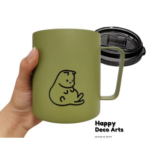 019#Happy Cat Stainless Cup