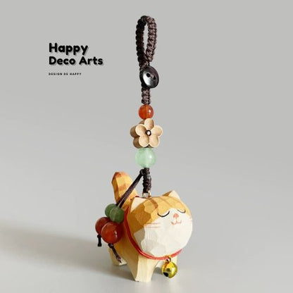 027#Lucky Cat Woodcarving