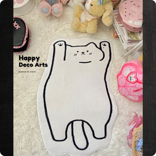 0082#Stretchy Cat Bedroom Carpet