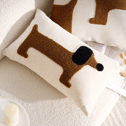 010#Modern Simple Cartoon Dog Pillow Cover Pillow