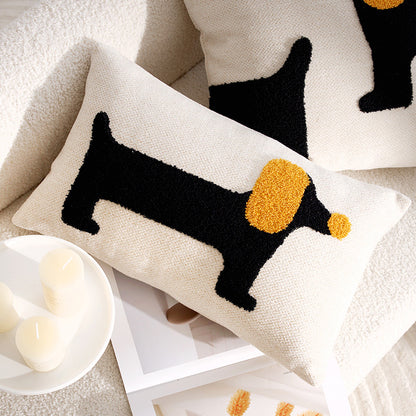 010#Modern Simple Cartoon Dog Pillow Cover Pillow