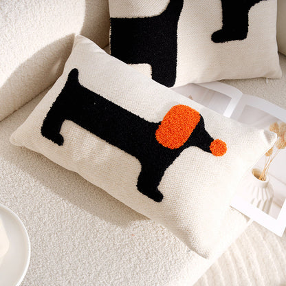 010#Modern Simple Cartoon Dog Pillow Cover Pillow