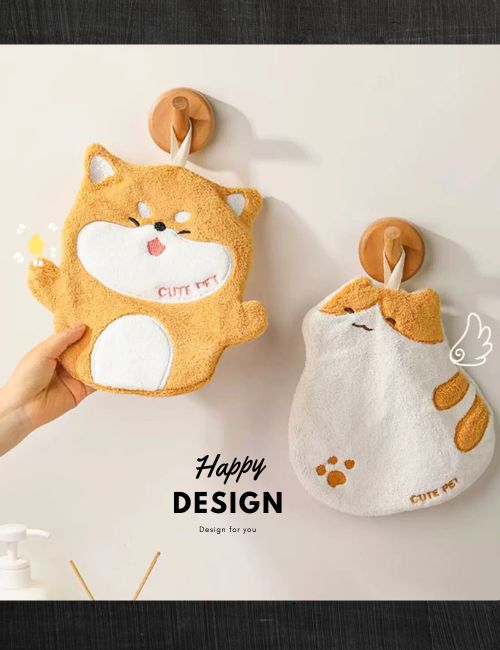 016#Happy Pet Hand Towel