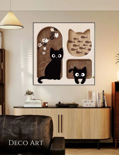 021#Happy Cat Wall Art